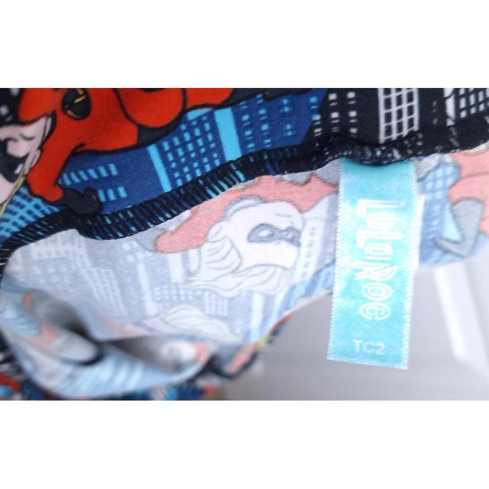LuLaRoe Disney The Incredibles Women leggings Multicolor Dash Parr Superhero TC2 - Picture 4 of 4